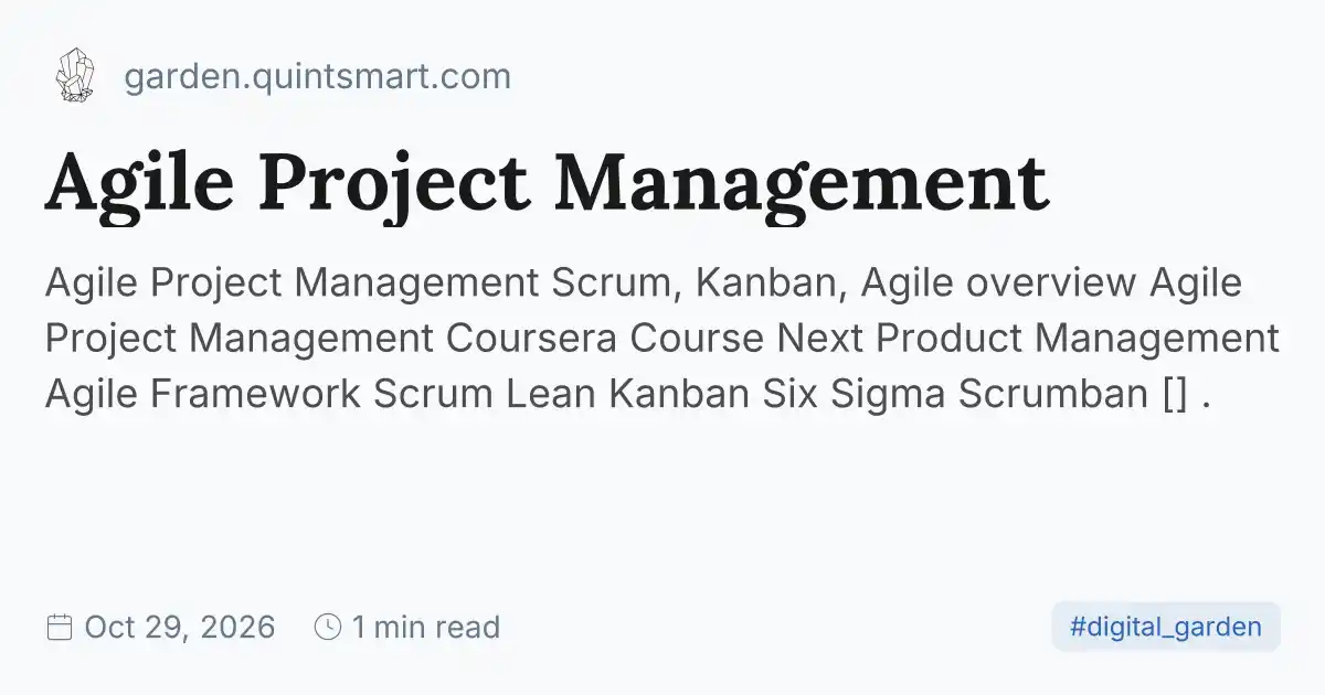 Agile Project Management