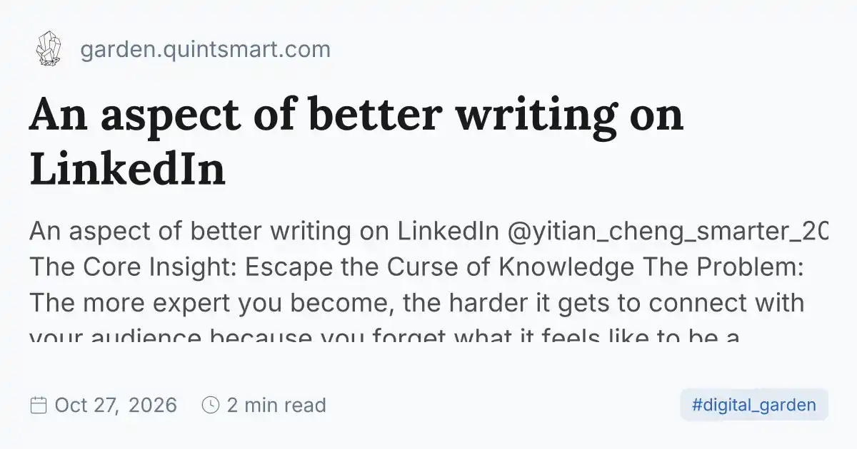 An aspect of better writing on LinkedIn